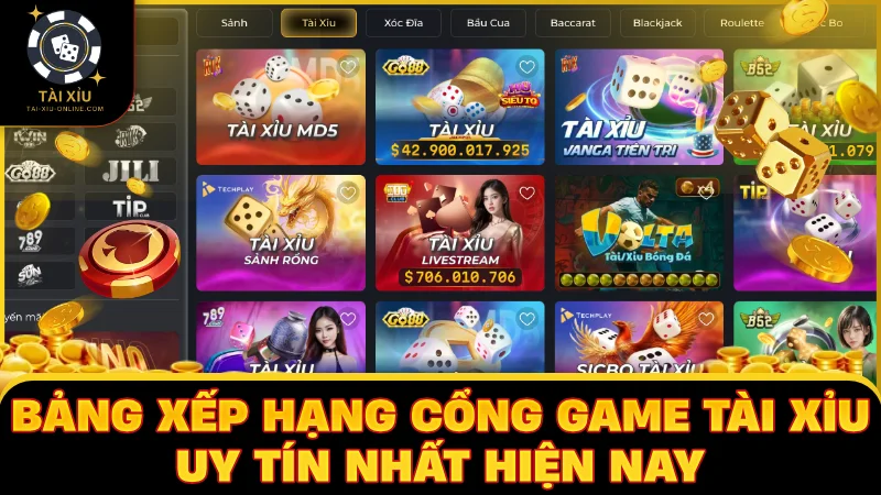 Bảng xếp hạng cổng game tài xỉu uy tín nhất hiện nay